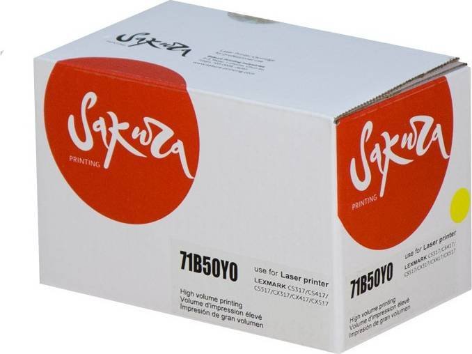 

Картридж Sakura Printing SA71B50Y0 (аналог Lexmark 71B50Y0)