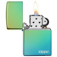 Зажигалка Zippo Classic High Polish Teal Zippo Logo 49191ZL