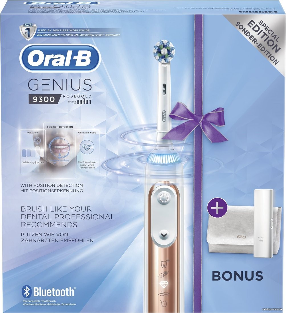 Электрическая зубная щетка Oral-B Genius 9300 D701.545.6HX Gold Rose