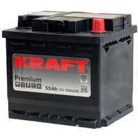 Автомобильный аккумулятор KRAFT Premium R+ (55 А·ч)