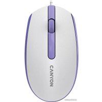 Мышь Canyon M-10 (белый/сиреневый)