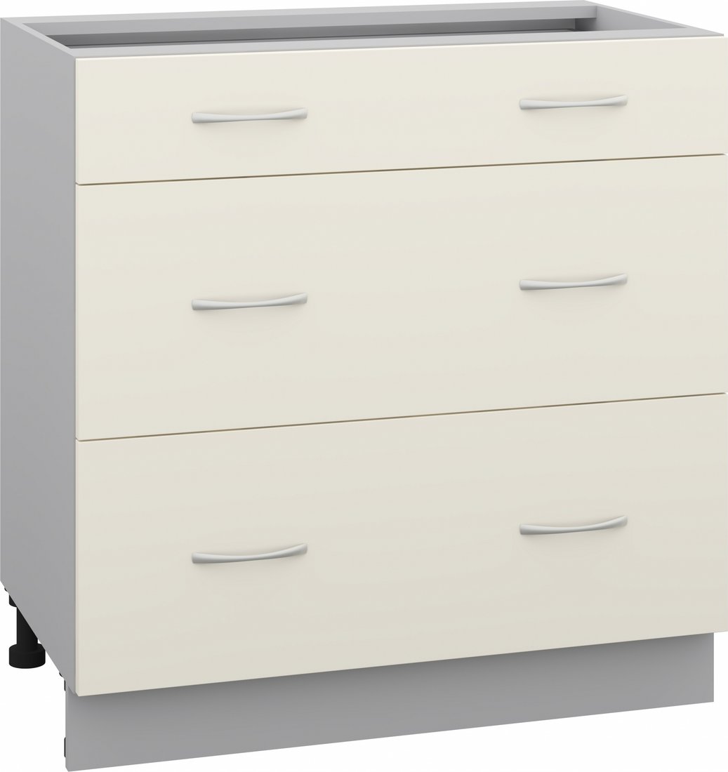 

Шкаф напольный Кортекс-мебель Корнелия Лира НШ80р3ш без столешницы (кремовый)