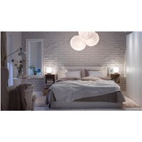 Кровать Ikea Мальм 200x160 (4 ящика, белый, Лурой) 692.110.24