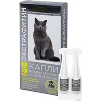 Капли от блох и клещей Топ-Вет Экстрафитин для кошек (1 мл, 2 ампулы)