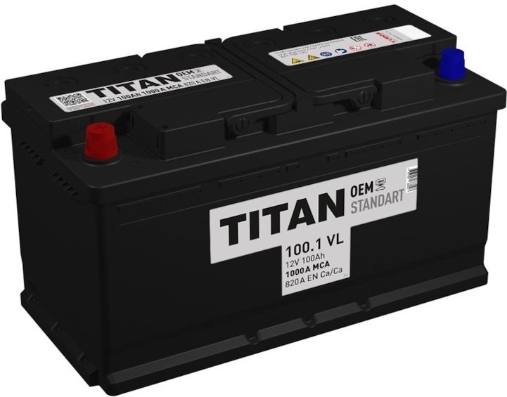 

Автомобильный аккумулятор Titan Standart L+ (100 А·ч)