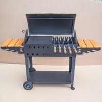 Мангал для дачи Вулкан Гриль В XL 4 мм на колесах