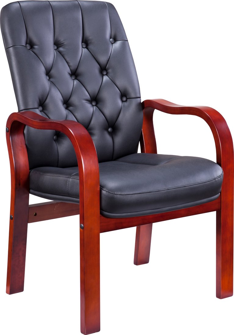 

Офисный стул Everprof Monaco Wood CF (экокожа, черный)