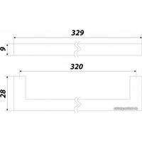Ручка мебельная Boyard Quadra RS043BL.4/320