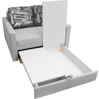 Диван Krones Афродита 195x100 (велюр светло-серый/рисунок темно-серый)