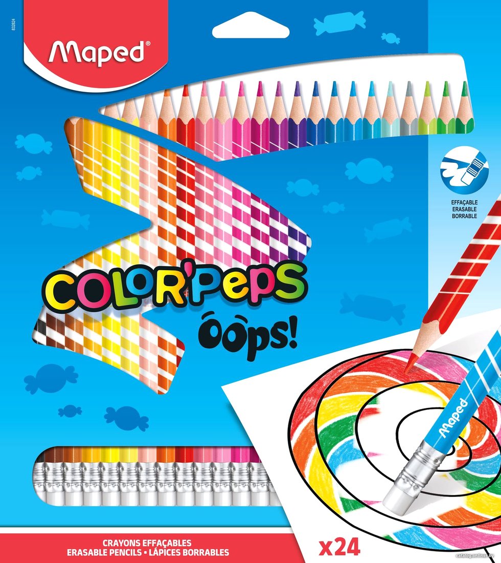 Набор цветных карандашей Maped Color Peps Oops 832824 (24 шт)