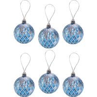 Елочная игрушка Miland Праздник в голубых оттенках НУ-4203 (30шт, 6см)