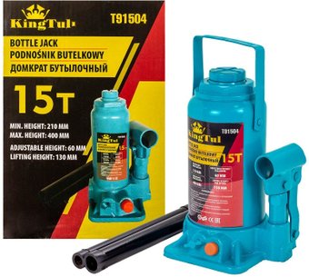 Бутылочный домкрат KingTul KT-T91504 15т