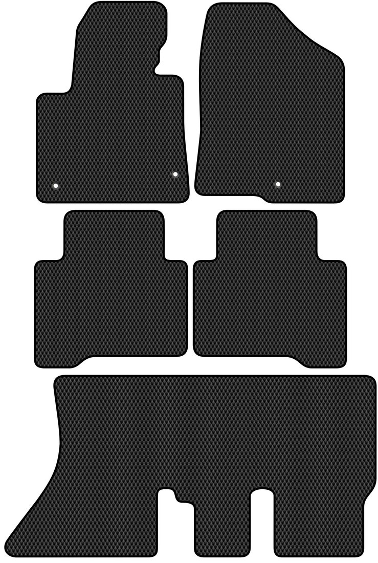 

Комплект ковриков для авто Alicosta Hyundai Grand Santa Fe I (suv / DM) +3 ряд 2013 - 2018 (черный, ромб)