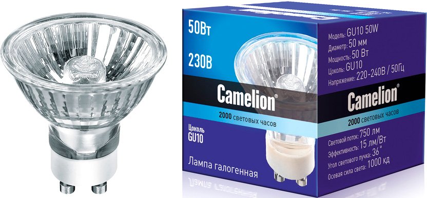 

Галогенная лампа Camelion GU10 50W