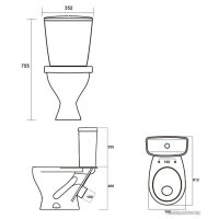Унитаз напольный Sanita Эталон комфорт в Витебске
