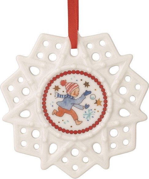 

Елочная игрушка Hutschenreuther Christmas games Мальчик со снежком 02248-727507-27618