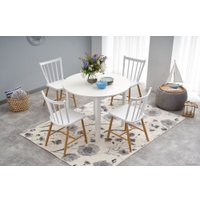 Кухонный стол Halmar Ringo 102-142/102 (белый)