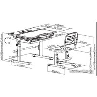Парта Fun Desk Lavoro (розовый)