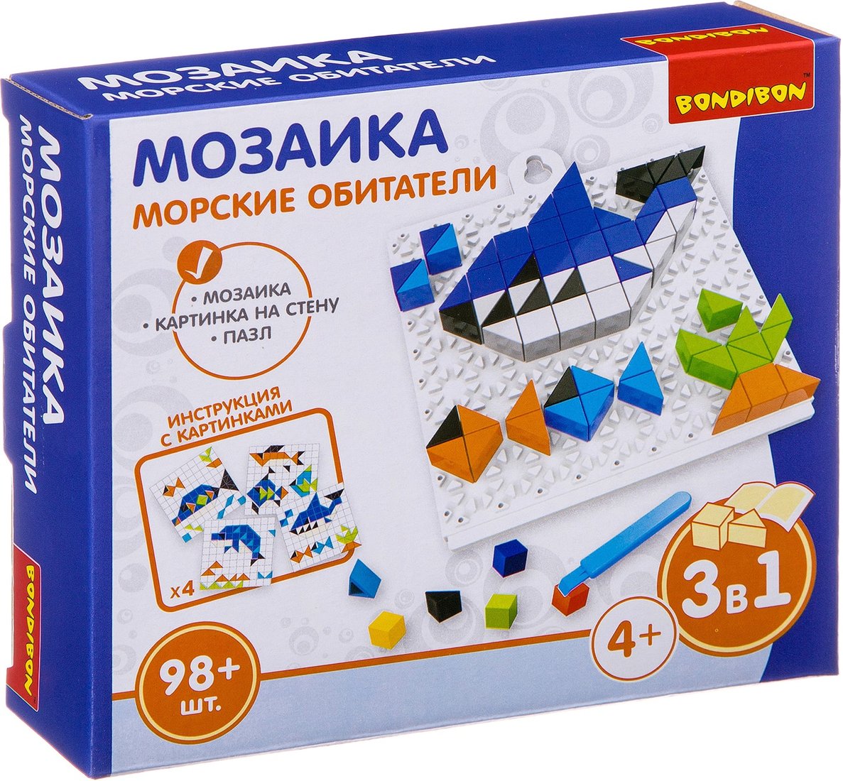 

Мозаика/пазл Bondibon Мозаика Морские обитатели ВВ3025