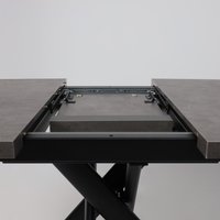 Кухонный стол Мамадома Leonel-130 раздвижной 130-165х85 (дымчатая керамика/черный) в Гомеле