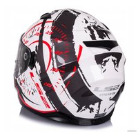 Мотошлем LS2 FF320 Stream Evo Tacho (S, бело-черно-красный глянцевый)