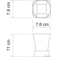 Стакан для зубной щетки и пасты Wasserkraft Amper K-5428Nickel