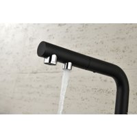 Смеситель Paulmark Serpentine Se213222-GM (черный/вороненая сталь)