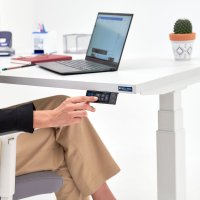 Стол для работы стоя WellDesk WDЕ Uplift 1395x800х28 (черный/ясень шимо) в Гродно