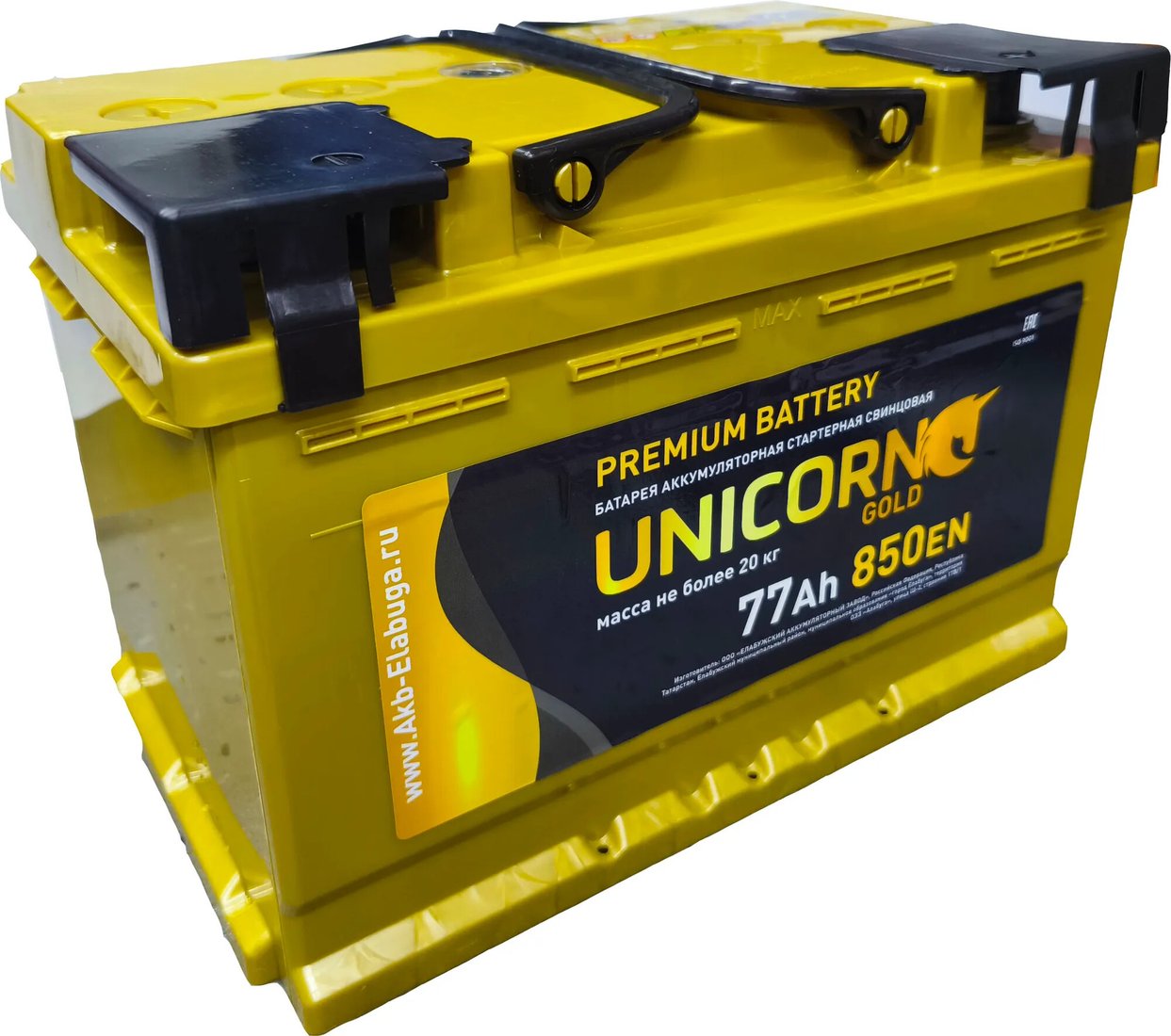 

Автомобильный аккумулятор Unicorn Gold 6CT-77 о.п. (77 А·ч)