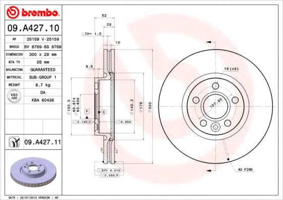 

Brembo 09A42711