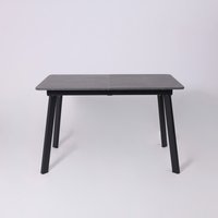 Кухонный стол Lepremo AV 1209/1 МДФ раздвижной 1200-1600x800 (мрамор Пьетра графитовый/черный)