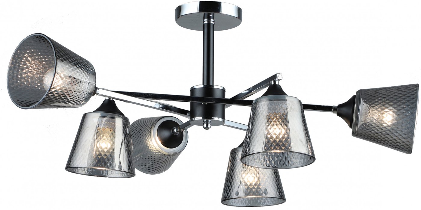

Люстра средней высоты Mirastyle SX-N-4081/6 CH+BK