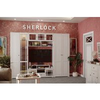 Стенка Глазов Sherlock комплект 1 гостиная (ясень анкор светлый) в Орше