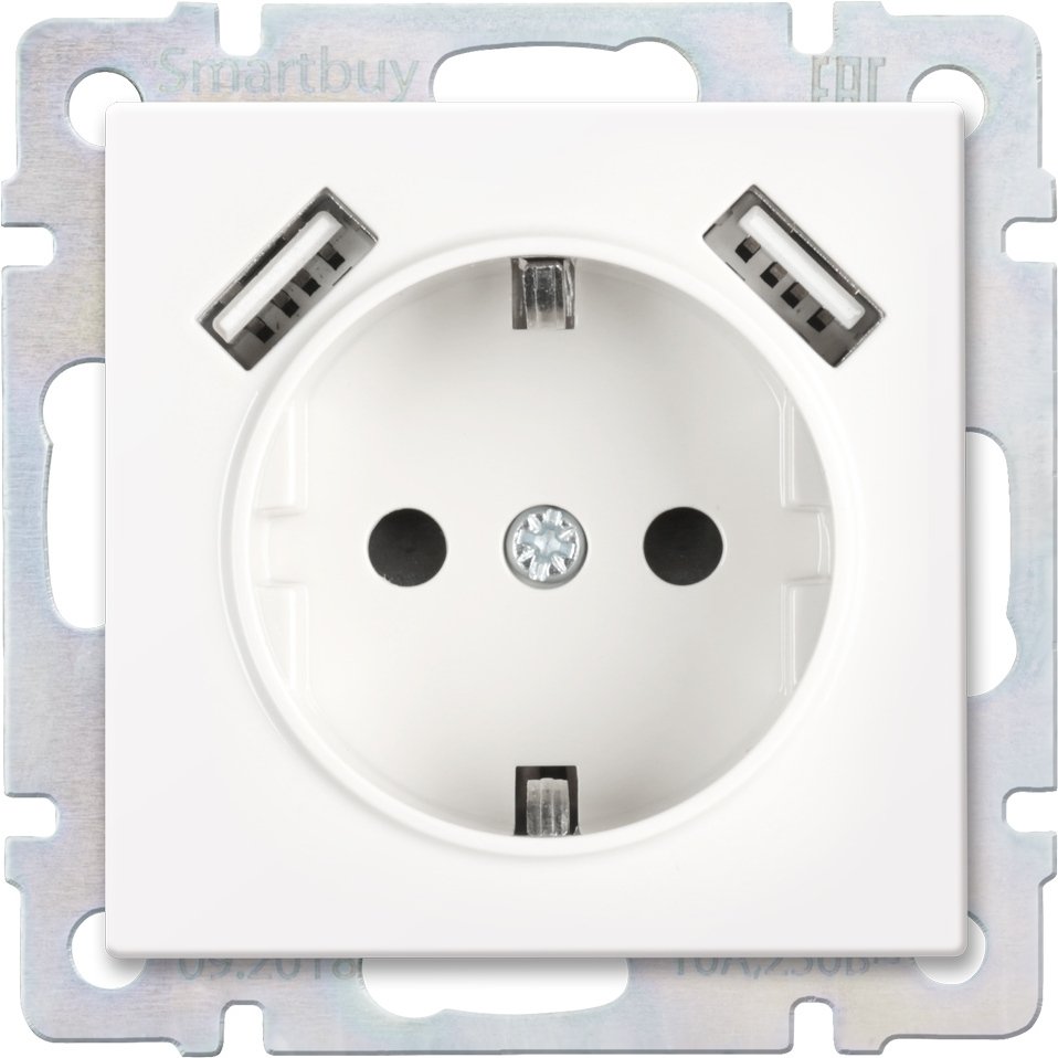 

Розетка SmartBuy SBE-05w-16-S1-USB