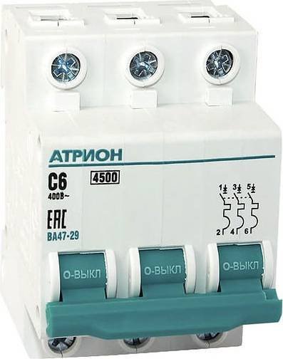 

Выключатель автоматический Атрион VA4729-3-06C