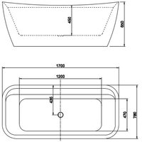 Ванна Aquatek Амадео 78x170 AQ-197778 (белый глянцевый, с ножками и сливом)