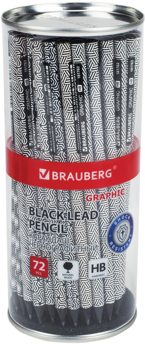 

Набор простых карандашей BRAUBERG Graphic 880758 (72 шт)