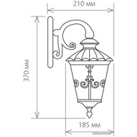 Уличный настенный светильник Elektrostandard Diadema D GLYF-8046D (черное золото)