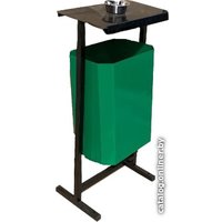 Уличная урна ТитанМетаБел ТМБ-50 с пепельницей (зеленый)