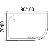 Душевой поддон River Wemor 100/70/24 L