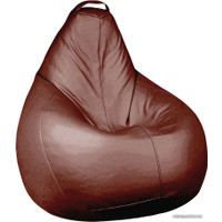 Кресло-мешок Kreslomeshki Груша экокожа (XXL, шоколад)