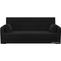 Диван Лига диванов Надежда 103077 (велюр, черный)