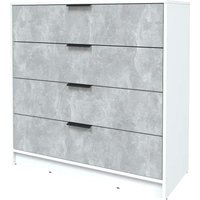 Комод Интерлиния Концепт КТ-К100 (бетон/белый платинум)