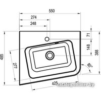 Умывальник Ravak 10° 550 L 55x48 [XJIL1155000]