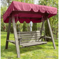 Садовые качели Wooden Story Мюнхен-1 плюс (старое дерево, бордовый)