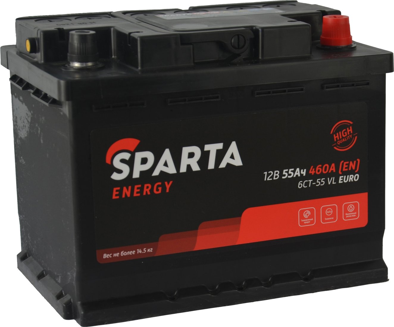 

Автомобильный аккумулятор Sparta Energy 6CT-55 VL Euro (55 А·ч)