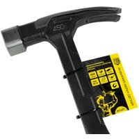 Молоток Berger Гвоздодер цельнокованый 450г BG1527 (магнит, 2-компонентная рукоятка)