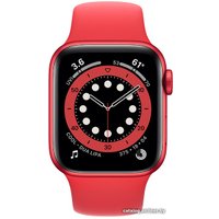 Умные часы Apple Watch Series 6 40 мм (алюминий красный/красный спортивный)