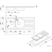 Кухонная мойка Smeg LYP116D