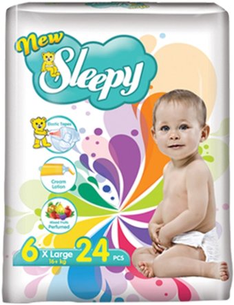 Подгузники Sleepy New Super Pack Extra Large (24 шт)
